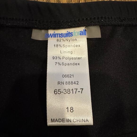 Swimsuits for all Womens Black Skirted Fringe Brief Bikini Swim Bottom Size 18 - Picture 5 of 6